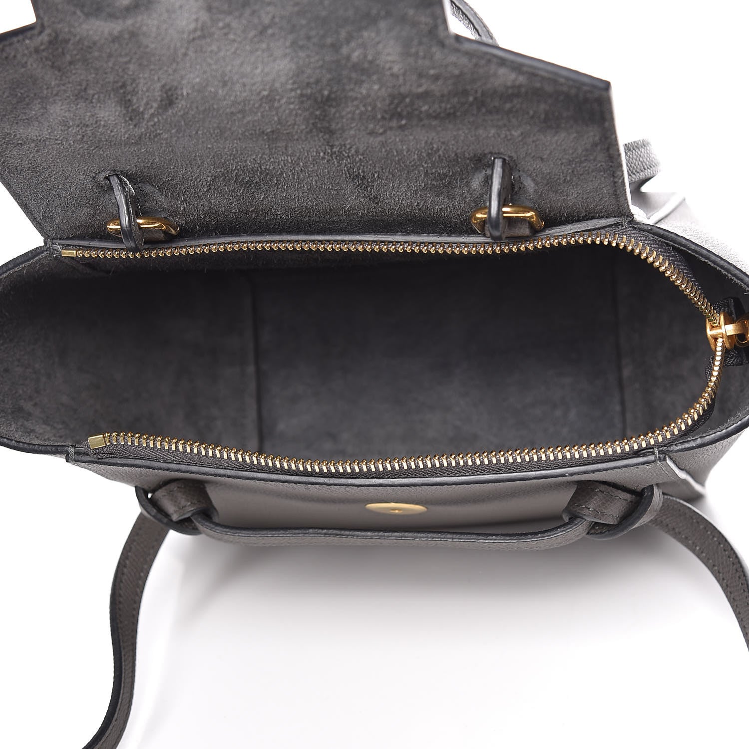 Celine Grained Calfskin Nano Belt Bag Grey 5 of 14
