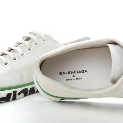 Balenciaga Cotton Canvas Distressed Match Trainers Sneakers 40 White 7 of 9