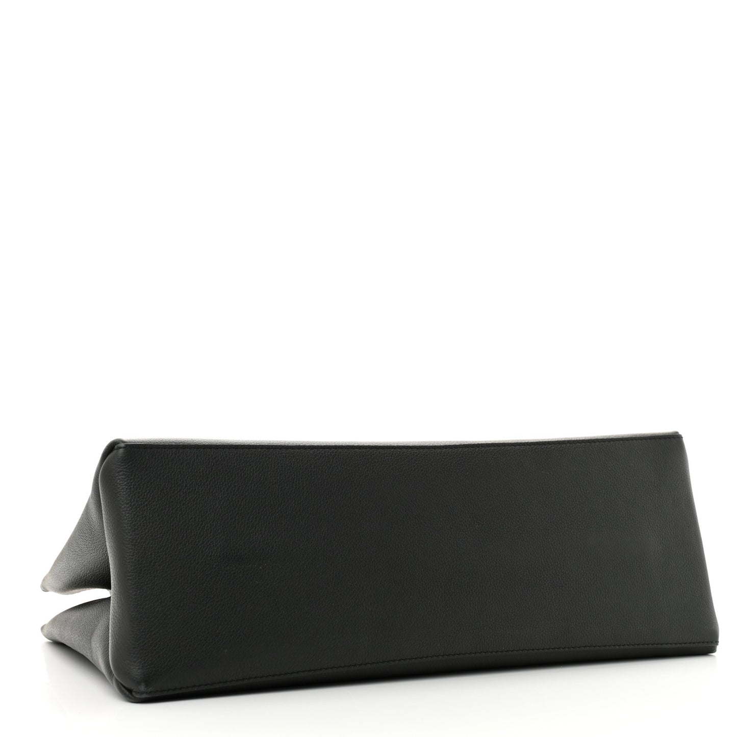 Grained Calfskin Lockme Shopper Black