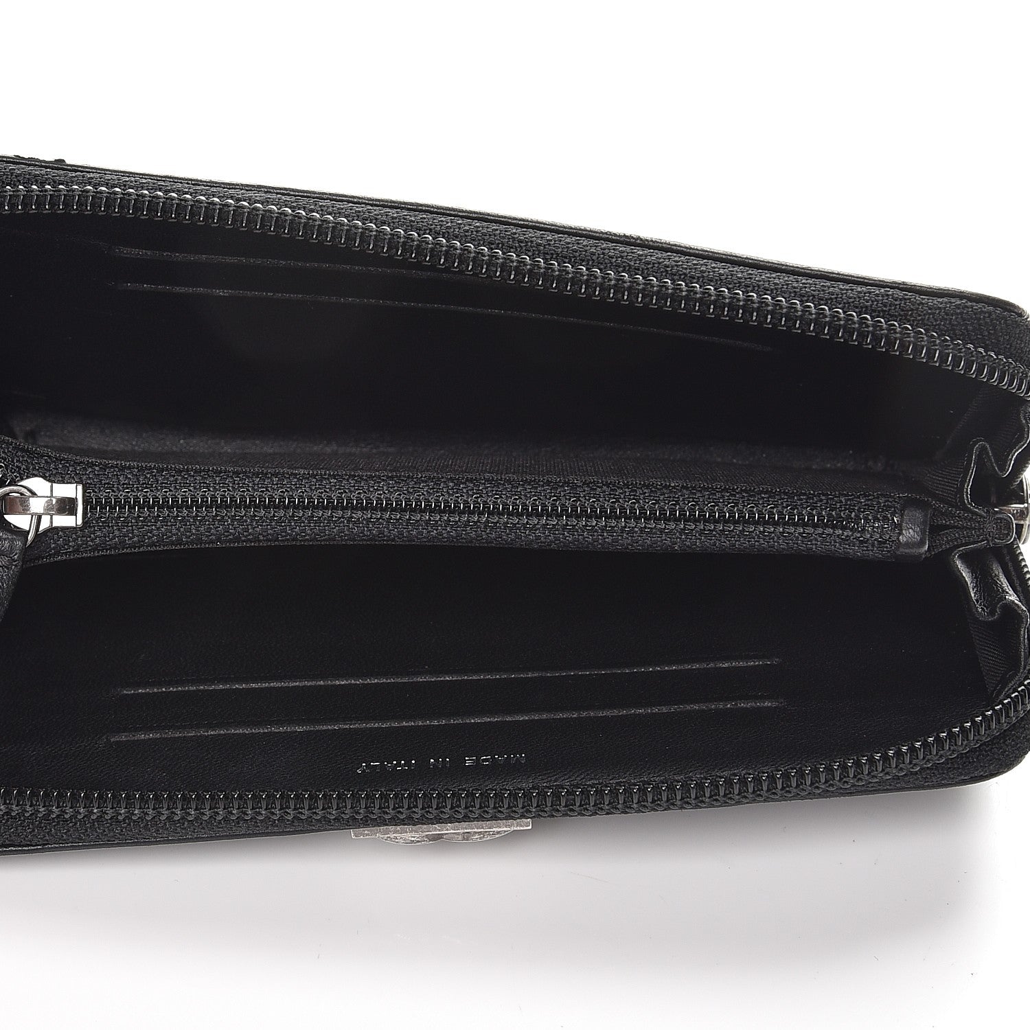 Chanel Lambskin Quilted Small Boy Zip Around Wallet Black 5 of 10