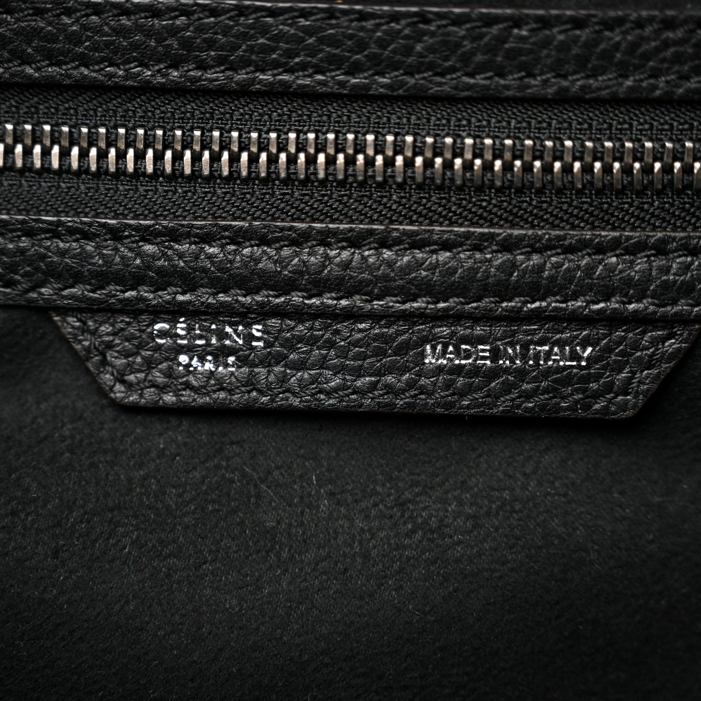 Drummed Calfskin Mini Luggage Black