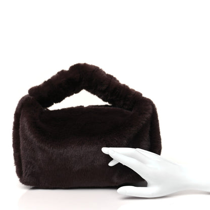 Alexander Wang Faux Fur Small Scrunchie Bag Cola 3 of 11
