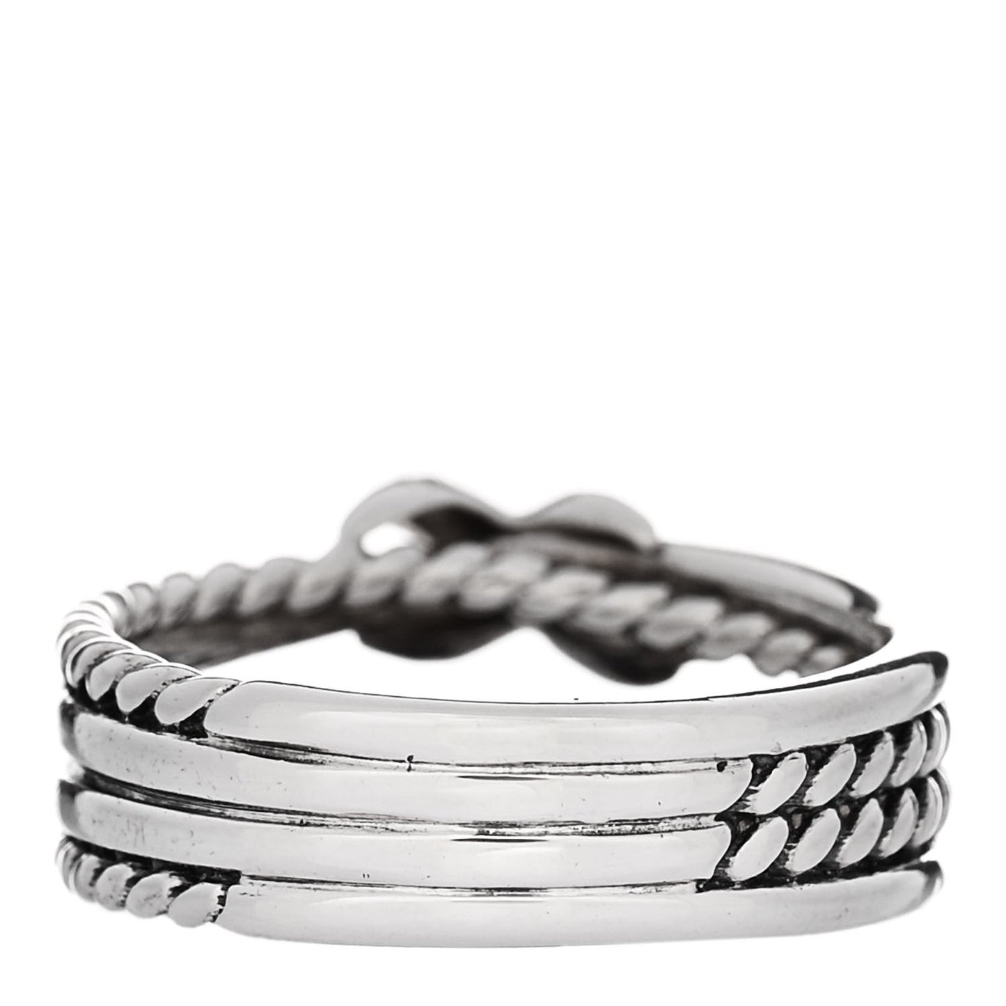 Sterling Silver Diamond X Crossover Ring 53 6.25