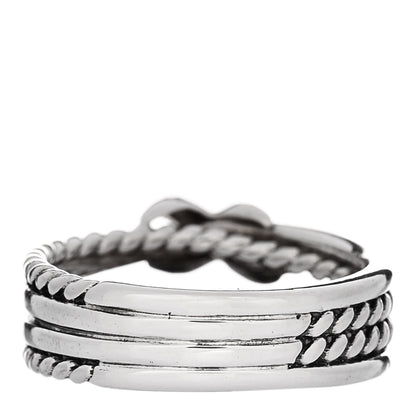 David Yurman Sterling Silver Diamond X Crossover Ring 53 6.25 3 of 5