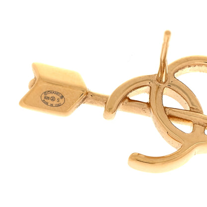 Chanel Metal CC Arrow Stud Earrings Gold 4 of 5