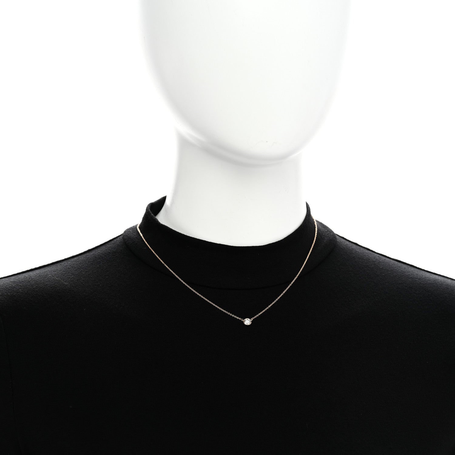Tiffany 18K Rose Gold Diamond .33ct Elsa Peretti Diamonds by the Yard Pendant Necklace 2 of 5