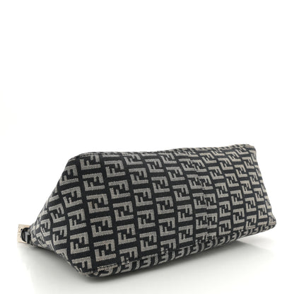 Fendi Zucchino Vitello Pochette Black White 4 of 10