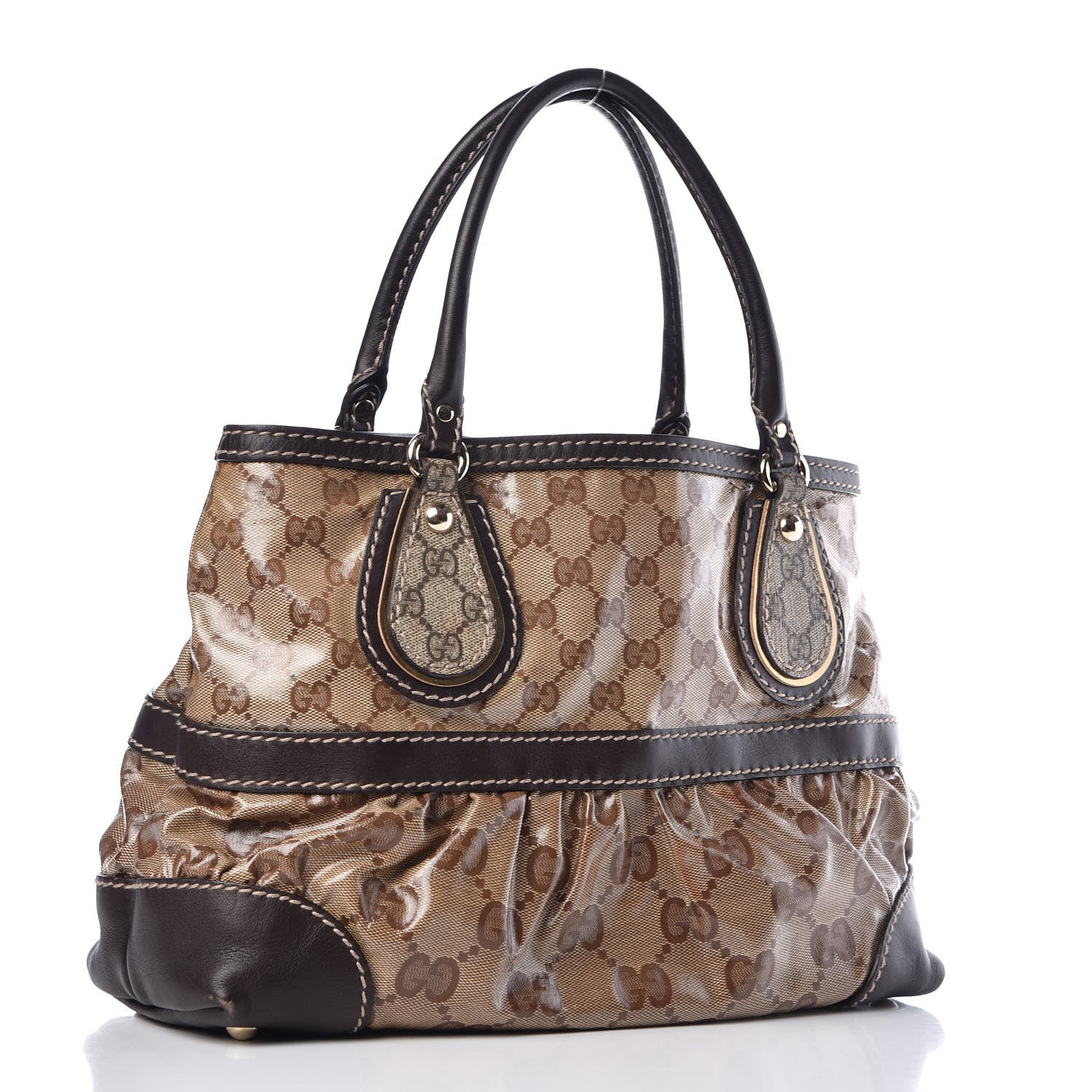 Gucci Crystal Monogram Medium Mix Tote Brown 3 of 16