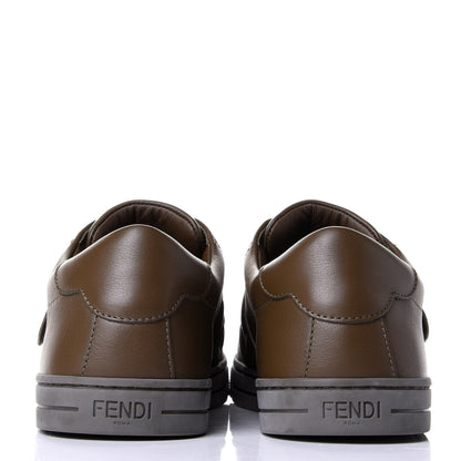 Fendi Vitello FF Embossed Womens Slip On Sneakers 36 Wood 6 of 11