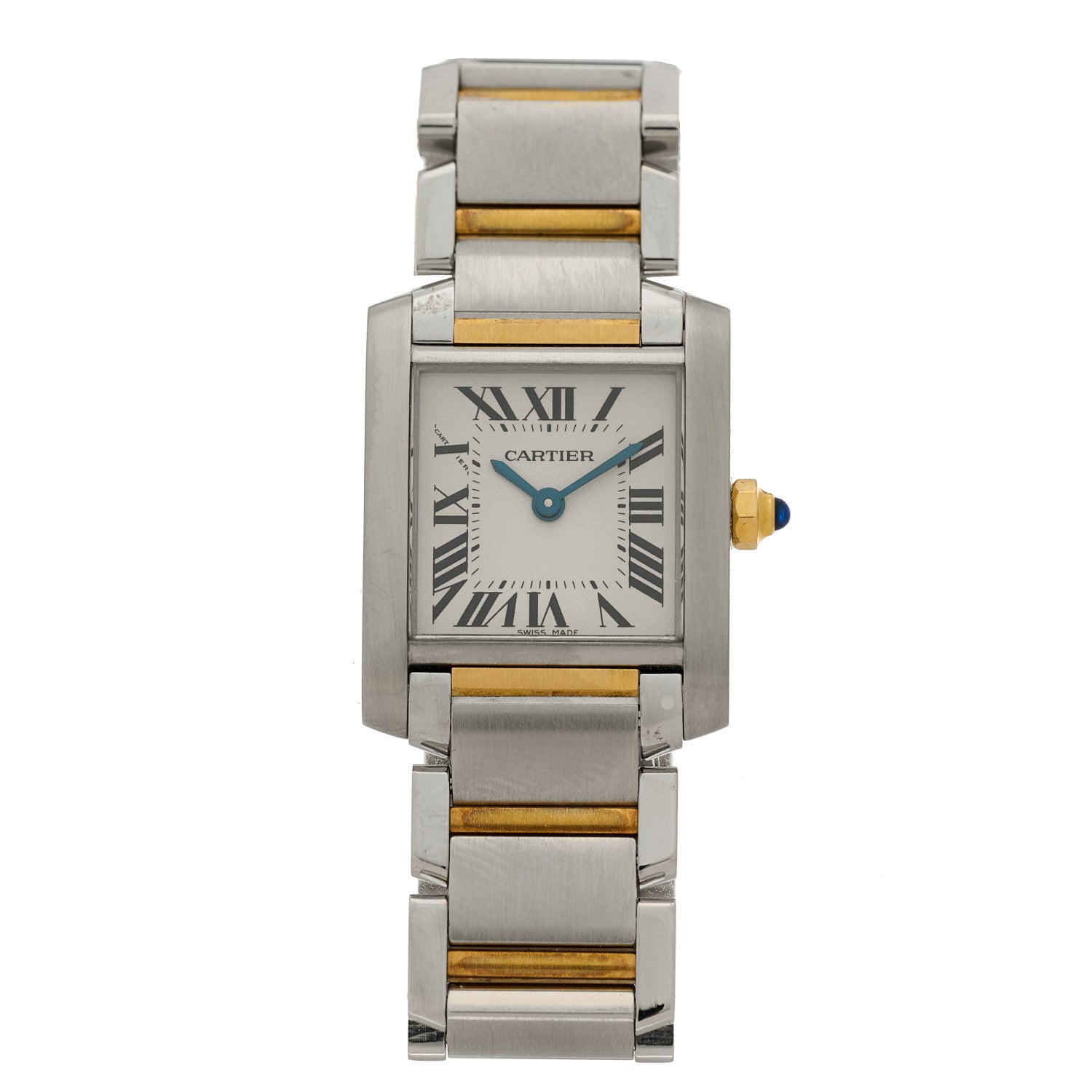 Cartier Stainless Steel 18K Yellow Gold 20mm Tank Francaise Quartz Watch 1 of 4