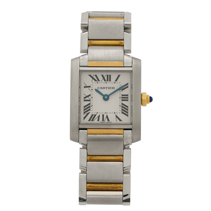 Cartier Stainless Steel 18K Yellow Gold 20mm Tank Francaise Quartz Watch 1 of 4