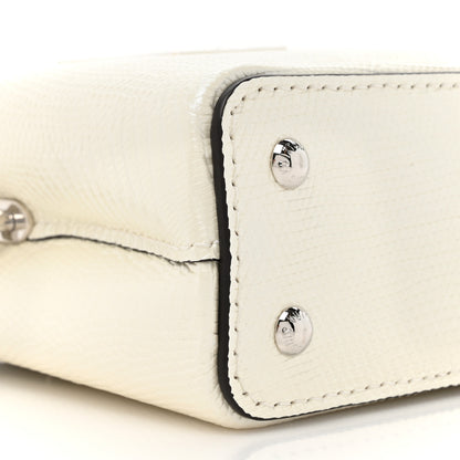 Louis Vuitton Taurillon Lizard Flower Chain Capucines Nano Ivory Sparkle 11 of 13