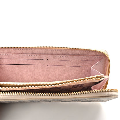 Louis Vuitton Damier Azur Clemence Wallet Rose Ballerine 8 of 10