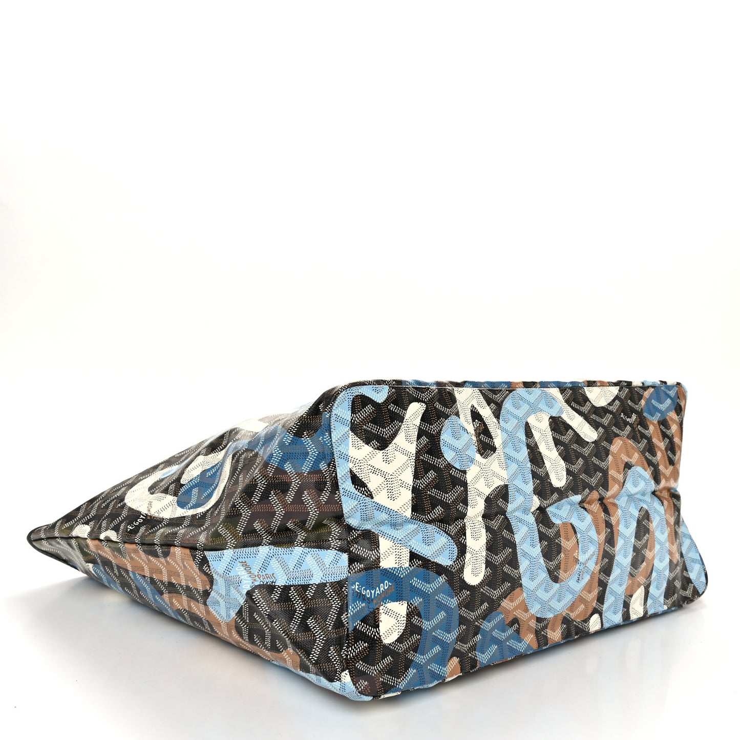 Goyardine Saint Louis Lettres Camouflage GM Black Blue
