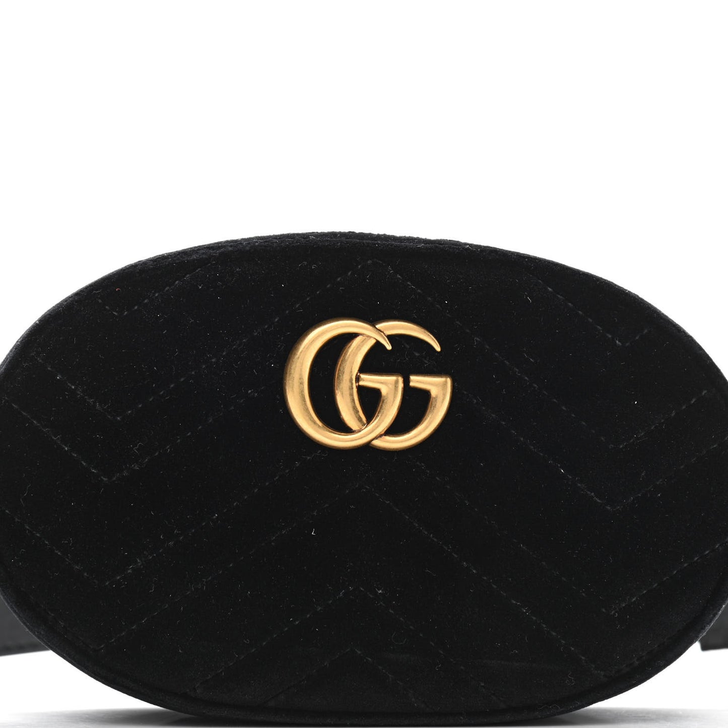 Velvet Matelasse GG Marmont Belt Bag 85 34 Black