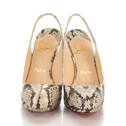 Christian Louboutin Python Horatio 120 Pumps 35 Roccia Natural 2 of 6