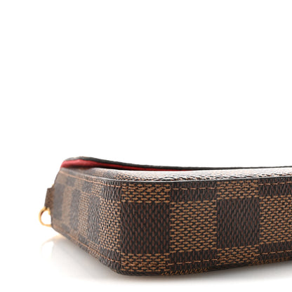 Louis Vuitton Damier Ebene Pochette Felicie Chain Wallet 8 of 10