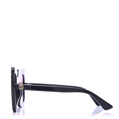 Gucci Acetate Crystal Oversize Sunglasses GG0148S Black 2 of 8
