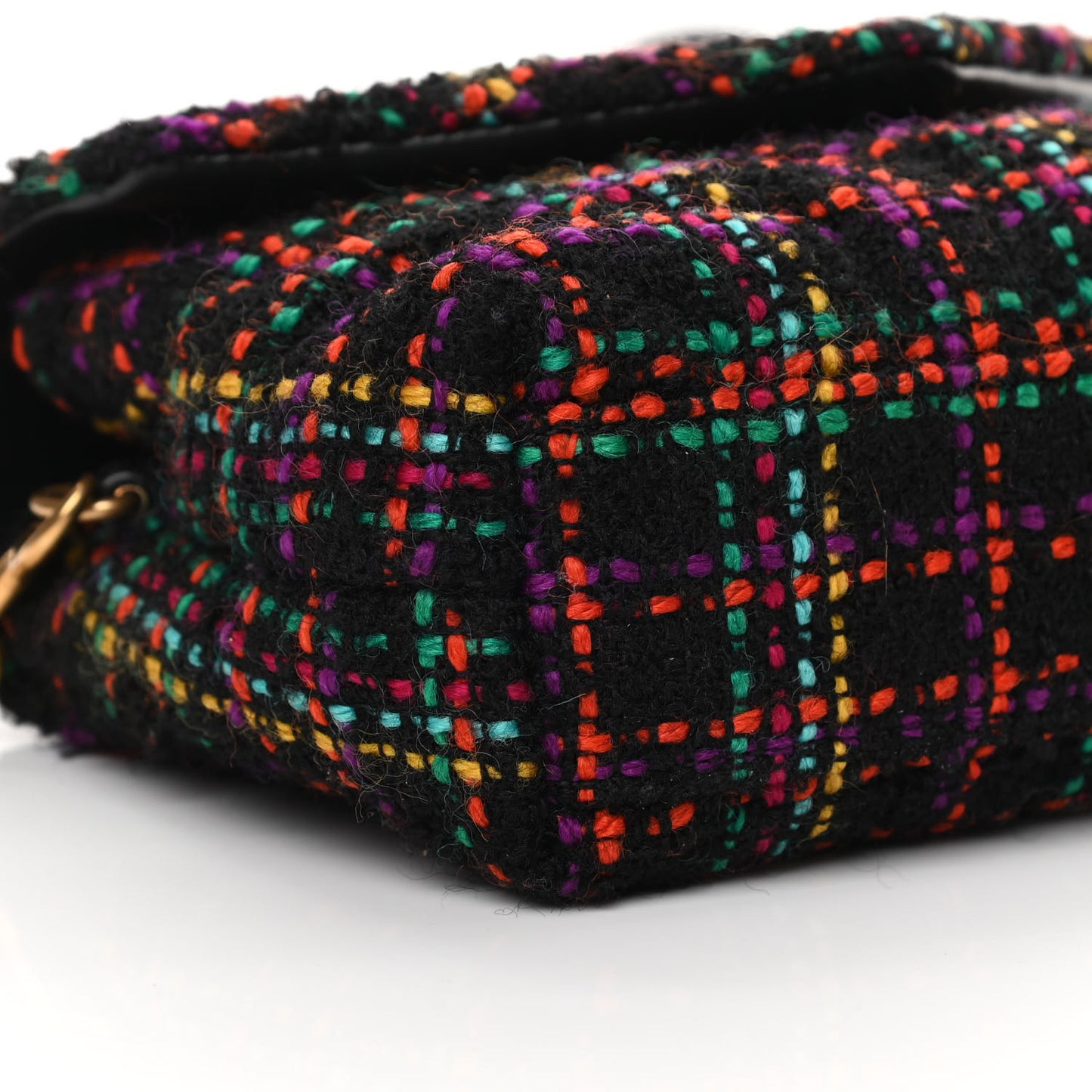 Tweed Toy Loulou Shoulder Bag Black