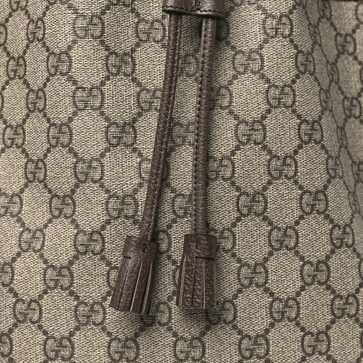 Gucci GG Supreme Monogram Web Ophidia Bucket Bag Brown 8 of 10