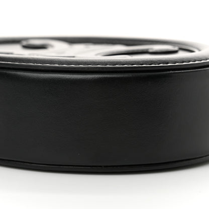 Celine Smooth Calfskin Cuir Triomphe Oval Bag Black 9 of 12