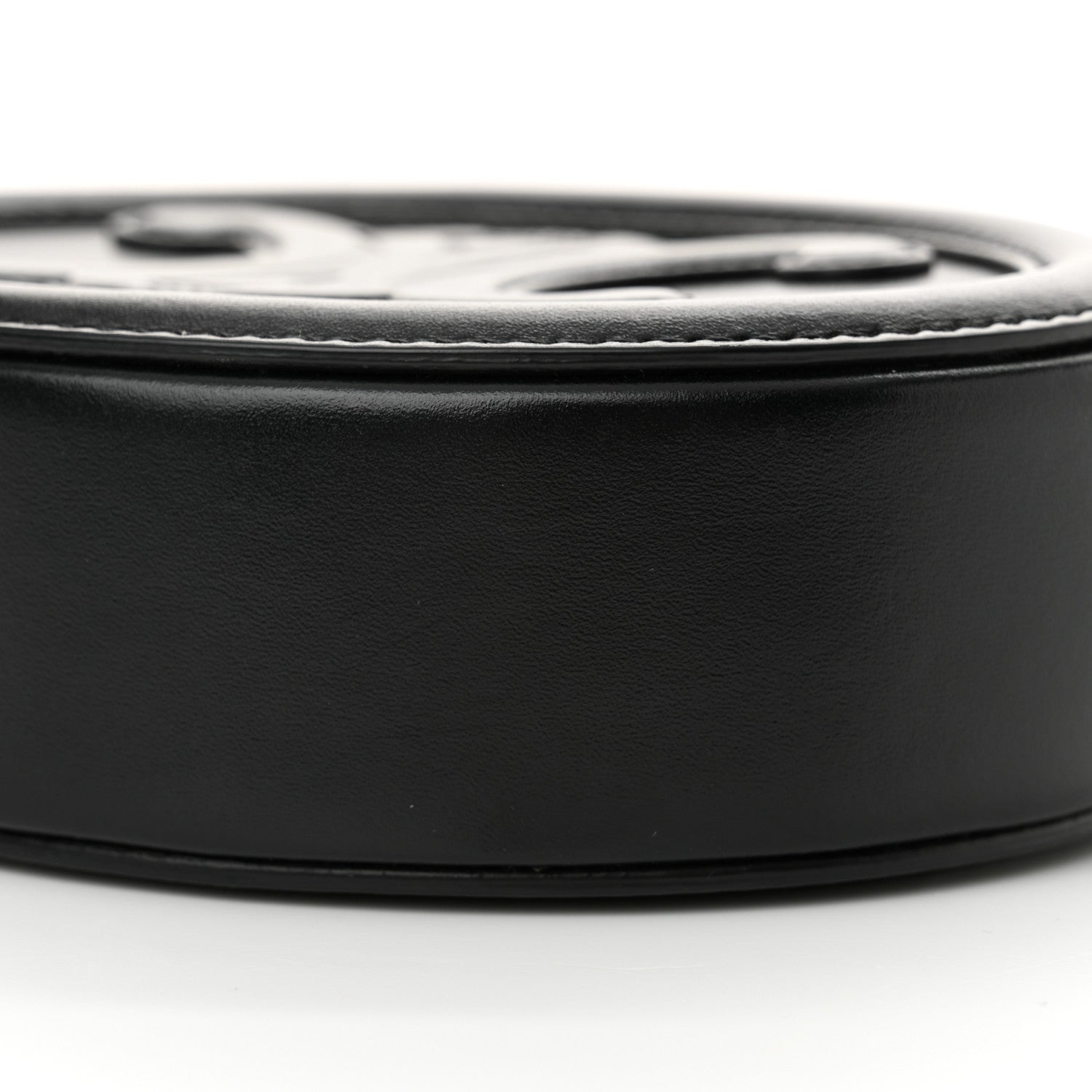 Celine Smooth Calfskin Cuir Triomphe Oval Bag Black 9 of 12