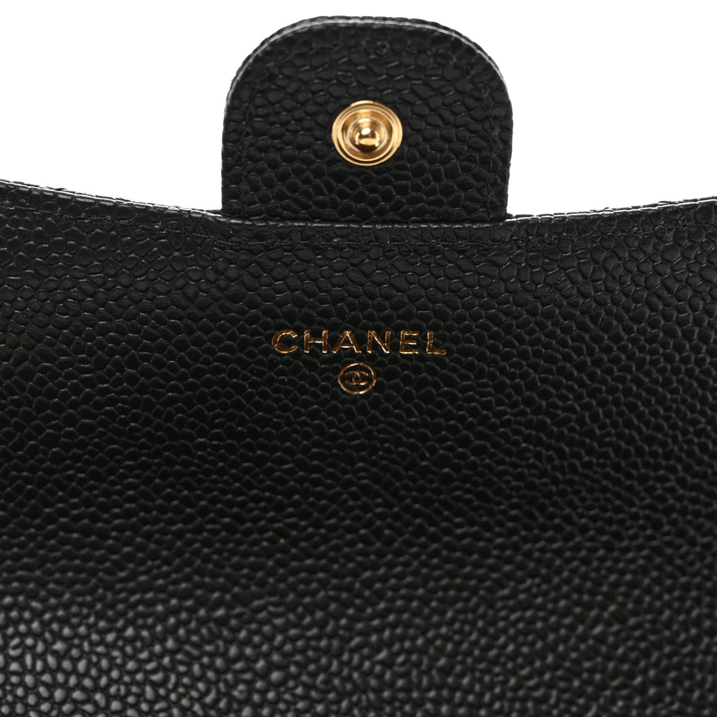 Caviar Quilted Large Flap Wallet Black