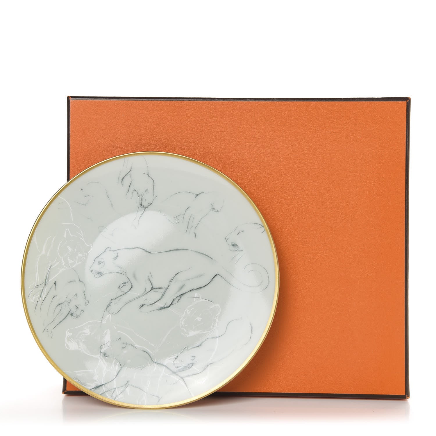 Hermes Porcelain Carnets D'Equateur Felines Bread And Butter Plate 4 of 4