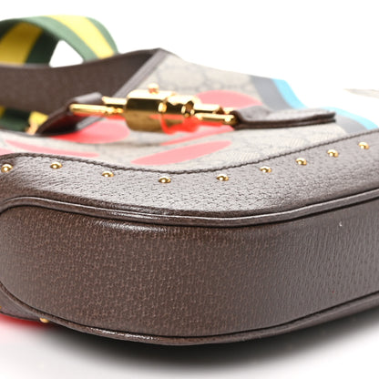 Gucci GG Supreme Monogram Geometric Textured Dollar Calfskin Web Small Jackie 1961 Hobo 9 of 10