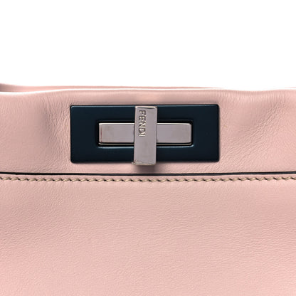 Fendi Vitello Seta Shiny Nappa Medium Peekaboo Iconic Satchel Soap Opale 11 of 14