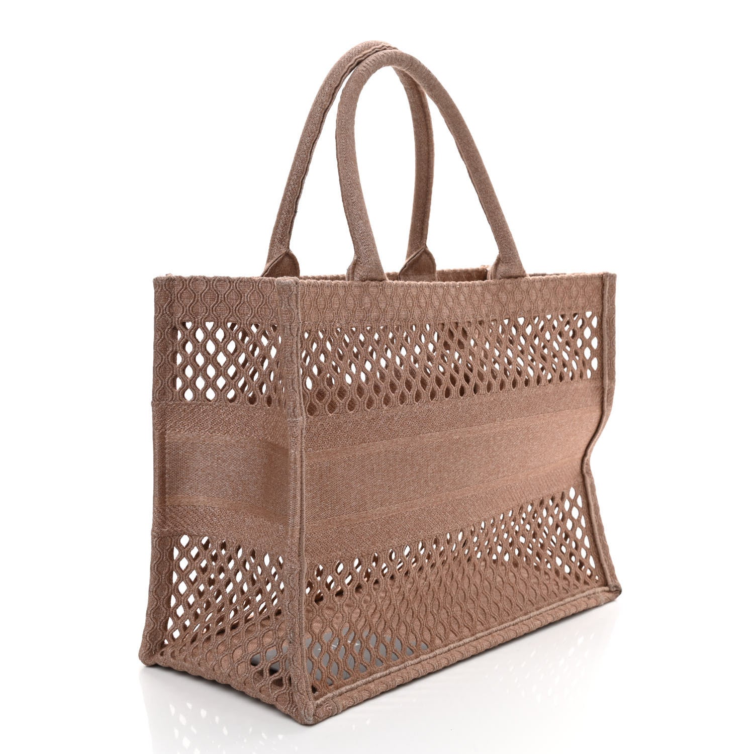 Christian Dior Mesh Embroidered Medium Book Tote Clay 3 of 11