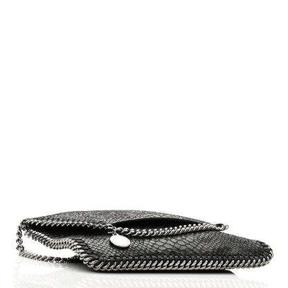 Stella McCartney Snakeskin Effect Tiny Falabella Fold Over Tote Black 4 of 9