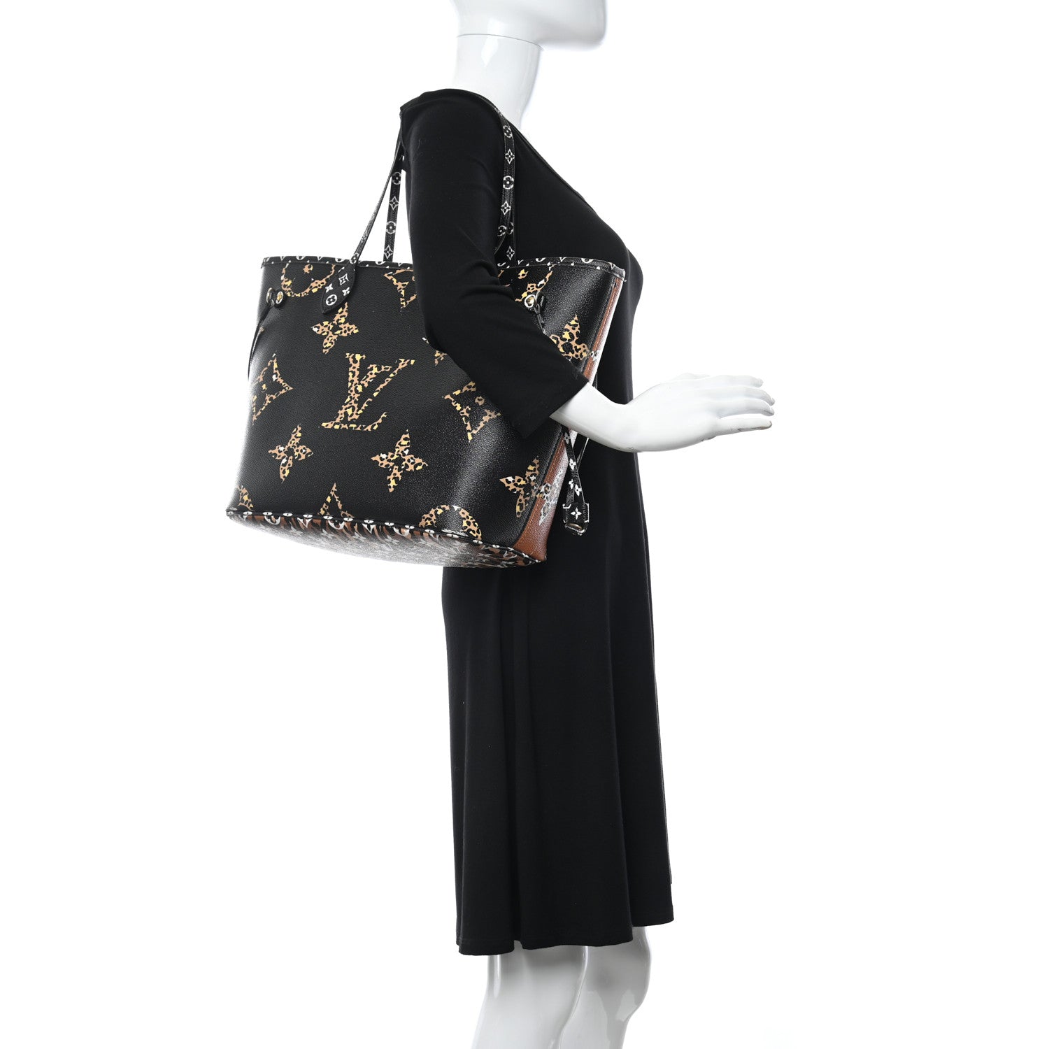 Louis Vuitton Monogram Giant Jungle Neverfull MM Black 3 of 15