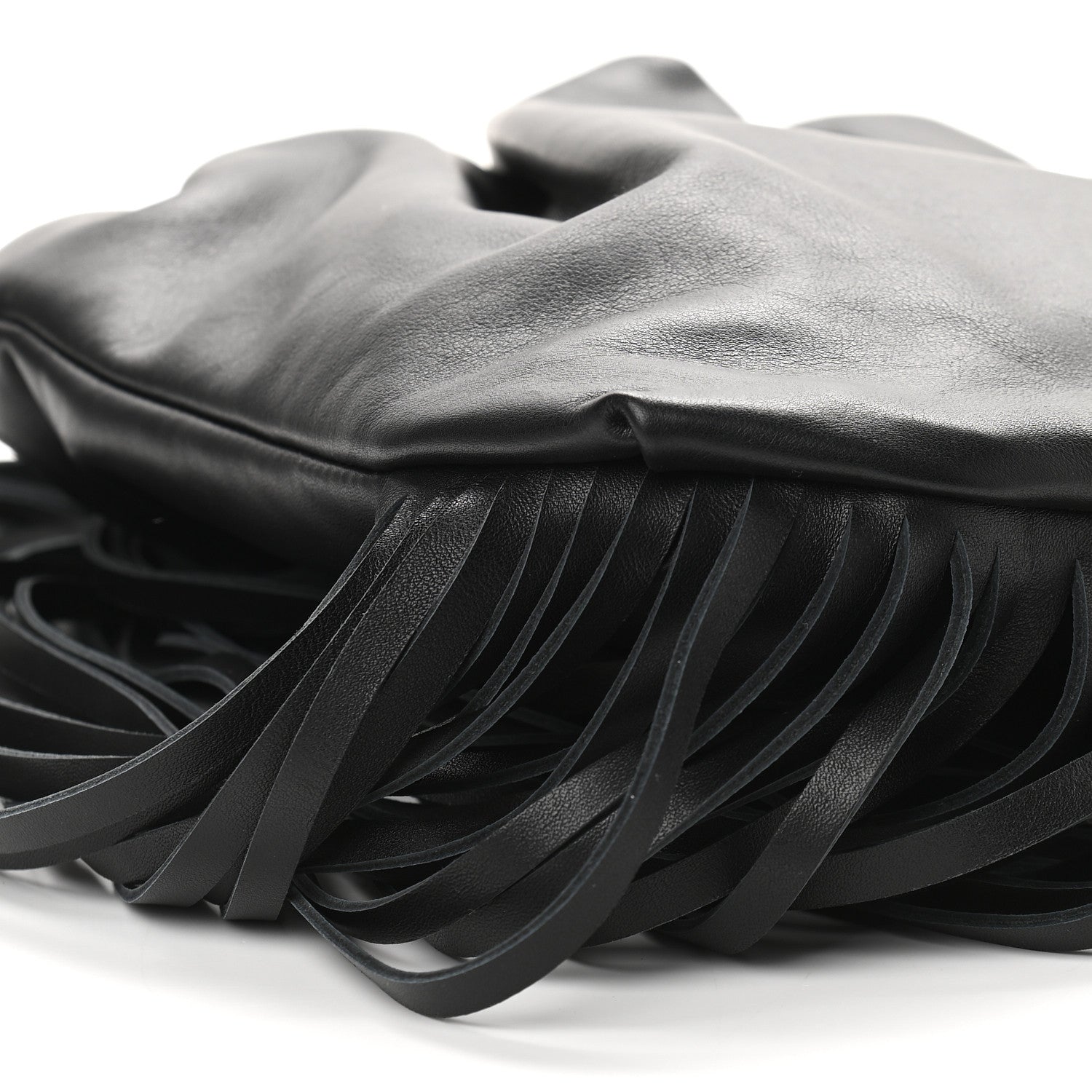 Bottega Veneta Nappa The Fringe Pouch Shoulder Bag Black 8 of 9
