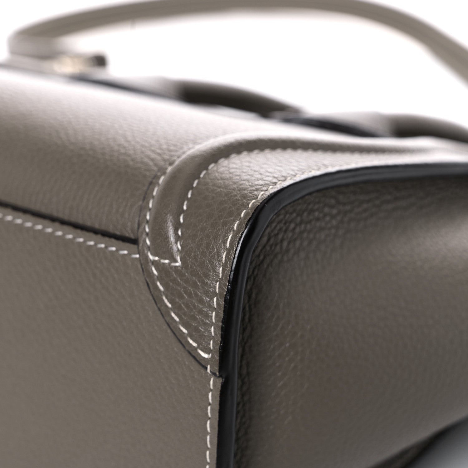 Celine Drummed Calfskin Nano Luggage Souris 11 of 18