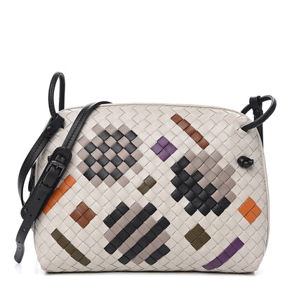 Bottega Veneta Nappa Intrecciato Nodini Crossbody Messenger Cement Abstract 1 of 9
