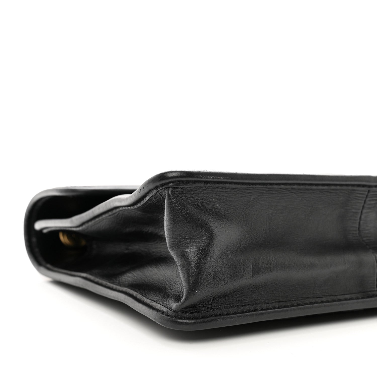 Chanel Aged Calfskin Quilted Graphic Catch Flap Black 9 of 12