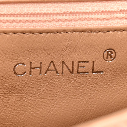 Chanel Iridescent Lambskin Quilted Round Handle Mini Flap Beige 6 of 12
