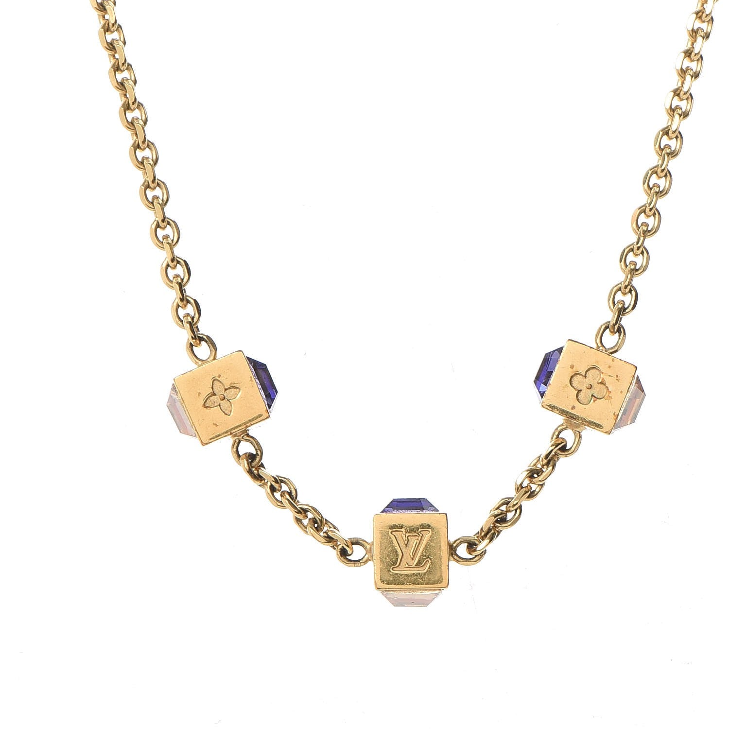 Louis Vuitton Swarovski Gamble Short Necklace Azur 4 of 6