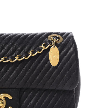 Chanel Calfskin Surpique Chevron Small Flap Black 10 of 12