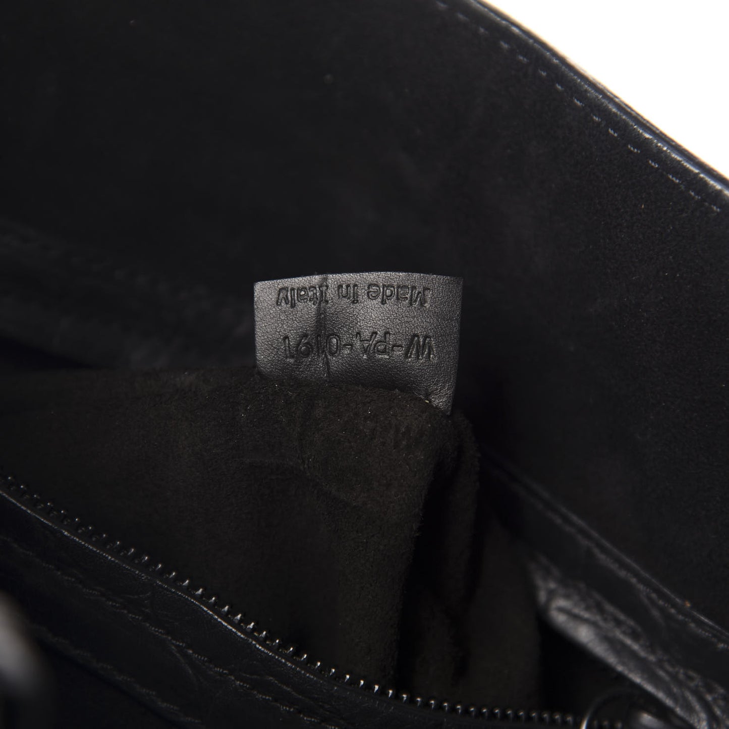 Crocodile Embossed Calfskin Medium Phantom Luggage Black