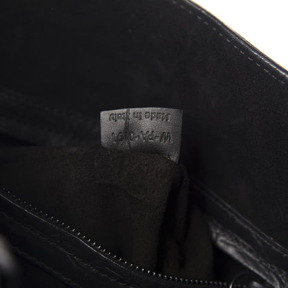 Celine Crocodile Embossed Calfskin Medium Phantom Luggage Black 11 of 12