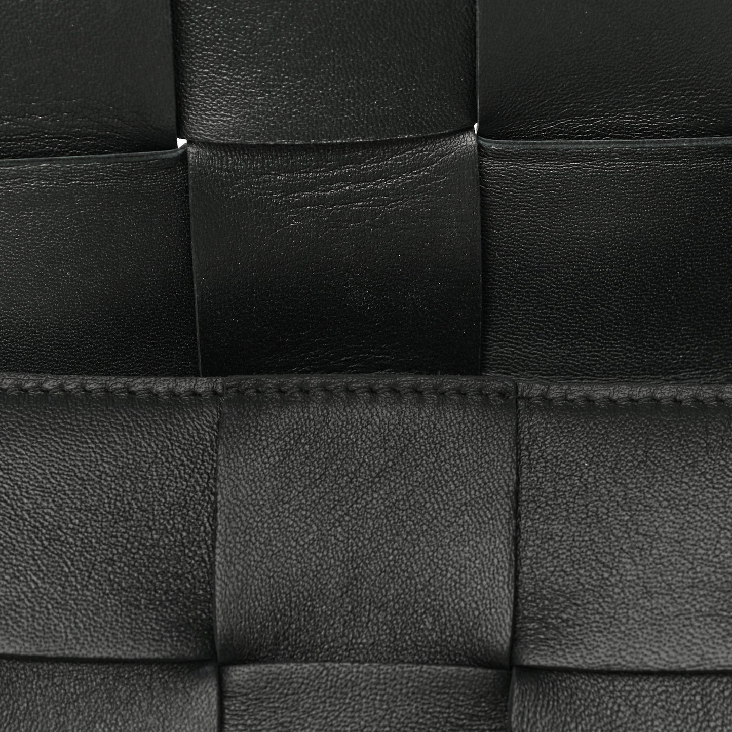 Lambskin Maxi Intrecciato Cassette Crossbody Bag Black