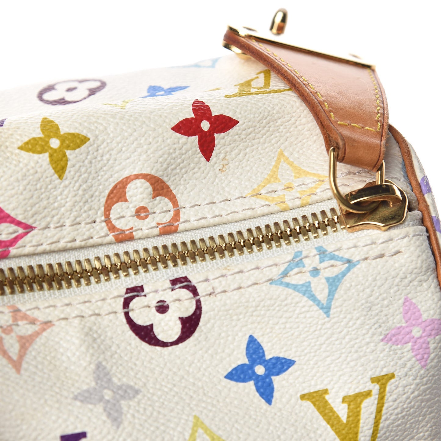 Monogram Multicolor Keepall 45 White