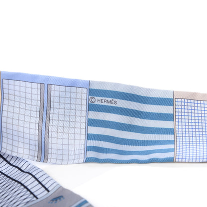 Hermes Silk Couvertures Nouvelles Twilly Menthe Ciel Marine Sable 3 of 5
