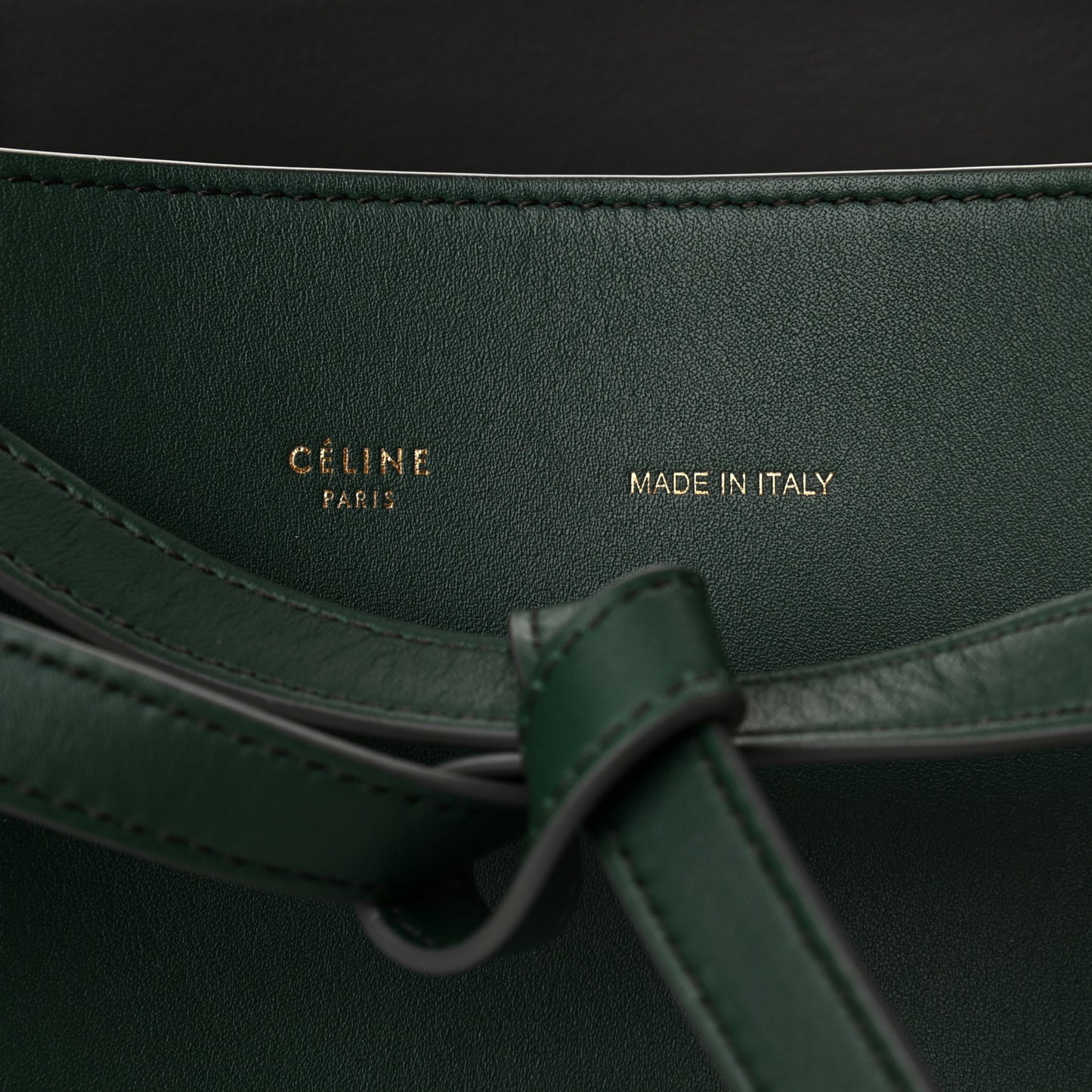 Smooth Calfskin Small Belt Cabas Phantom Dark Green