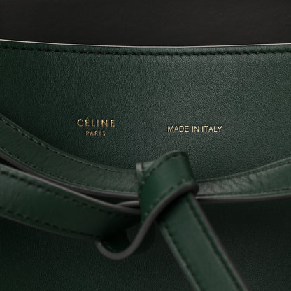 Celine Smooth Calfskin Small Belt Cabas Phantom Dark Green 7 of 9