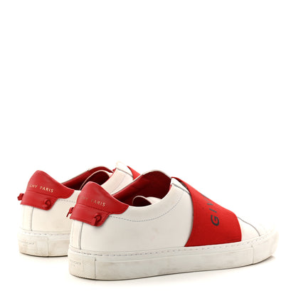 Givenchy Calfskin Band Logo Womens Urban Street Sneakers 40 White Red 5 of 9