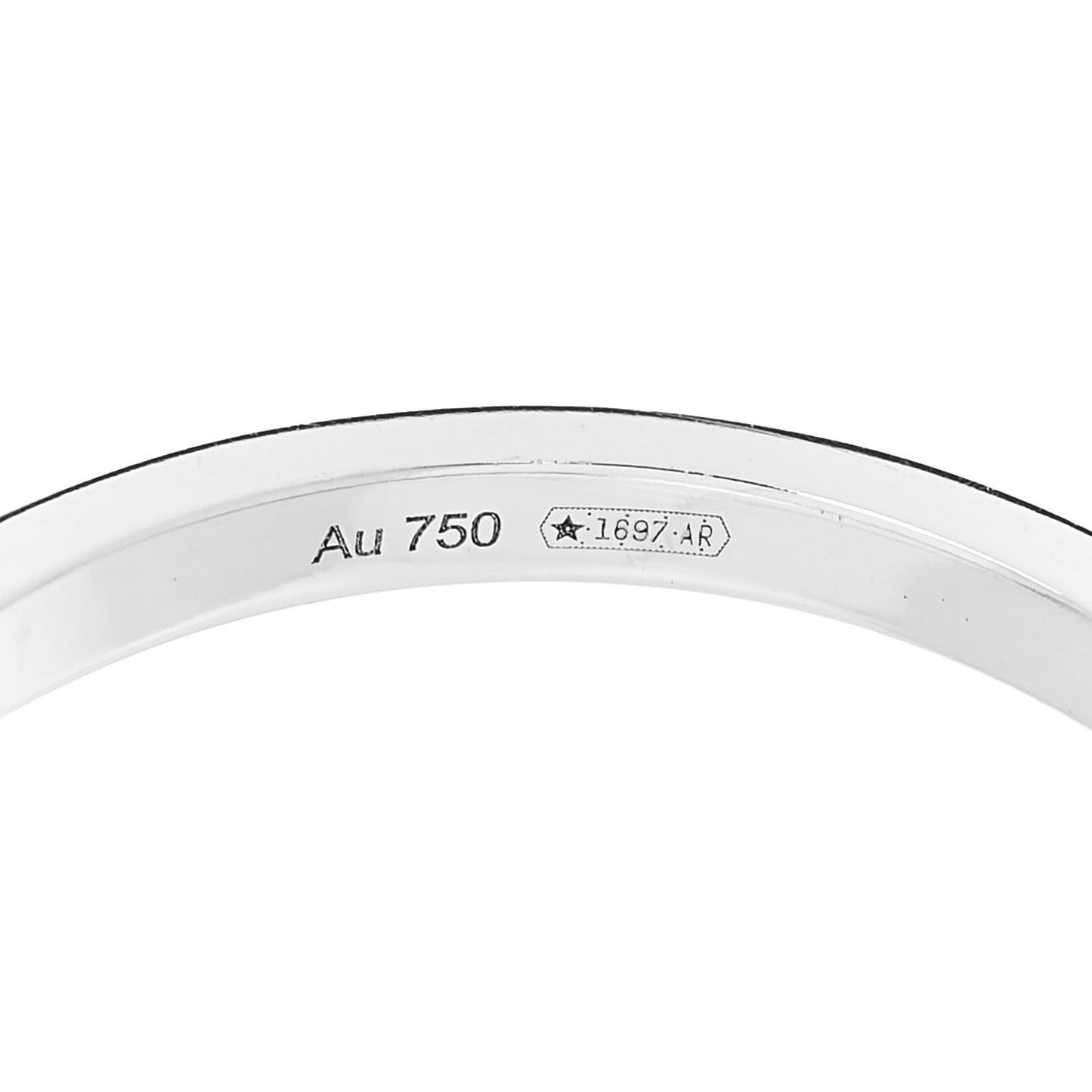18K White Gold Running G Ring 56 7.5