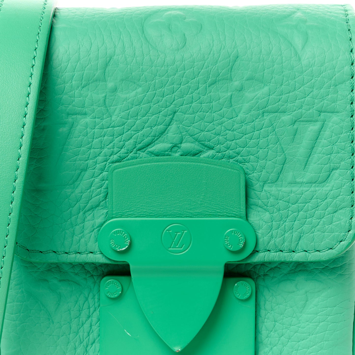 Taurillon Monogram S Lock Wearable Wallet Minty Green